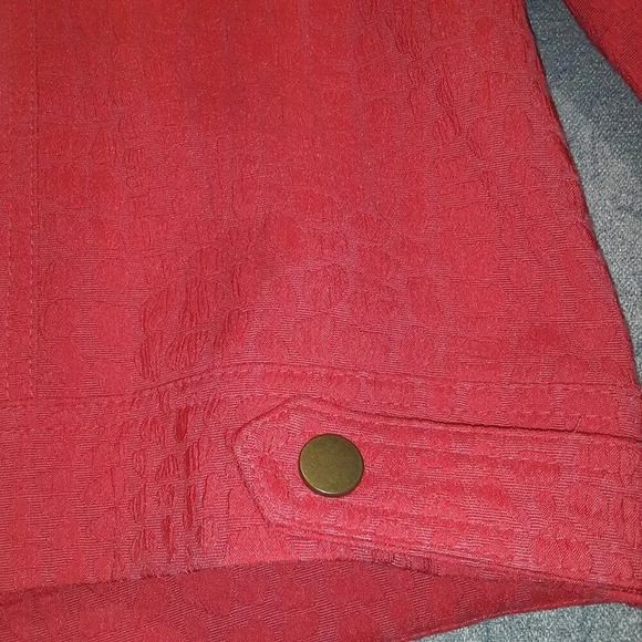 Alia  Women's Pink Embossed Blazer Jacket Size 12 - Picture 12 of 12